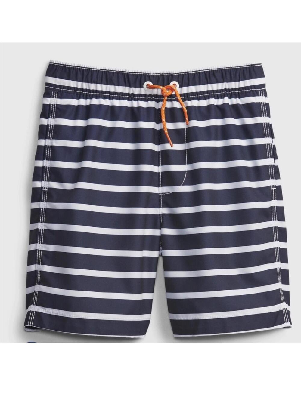 Gap Boy's Blue & White Printed 6" Swim Trunks Size M / 8